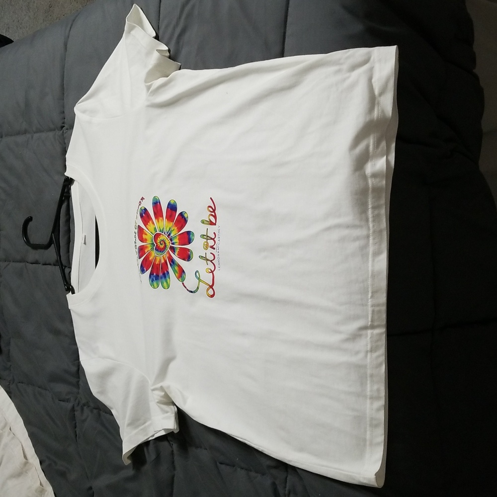 Beatles, whisper words of wisdom, let it be white tee shirt size XL